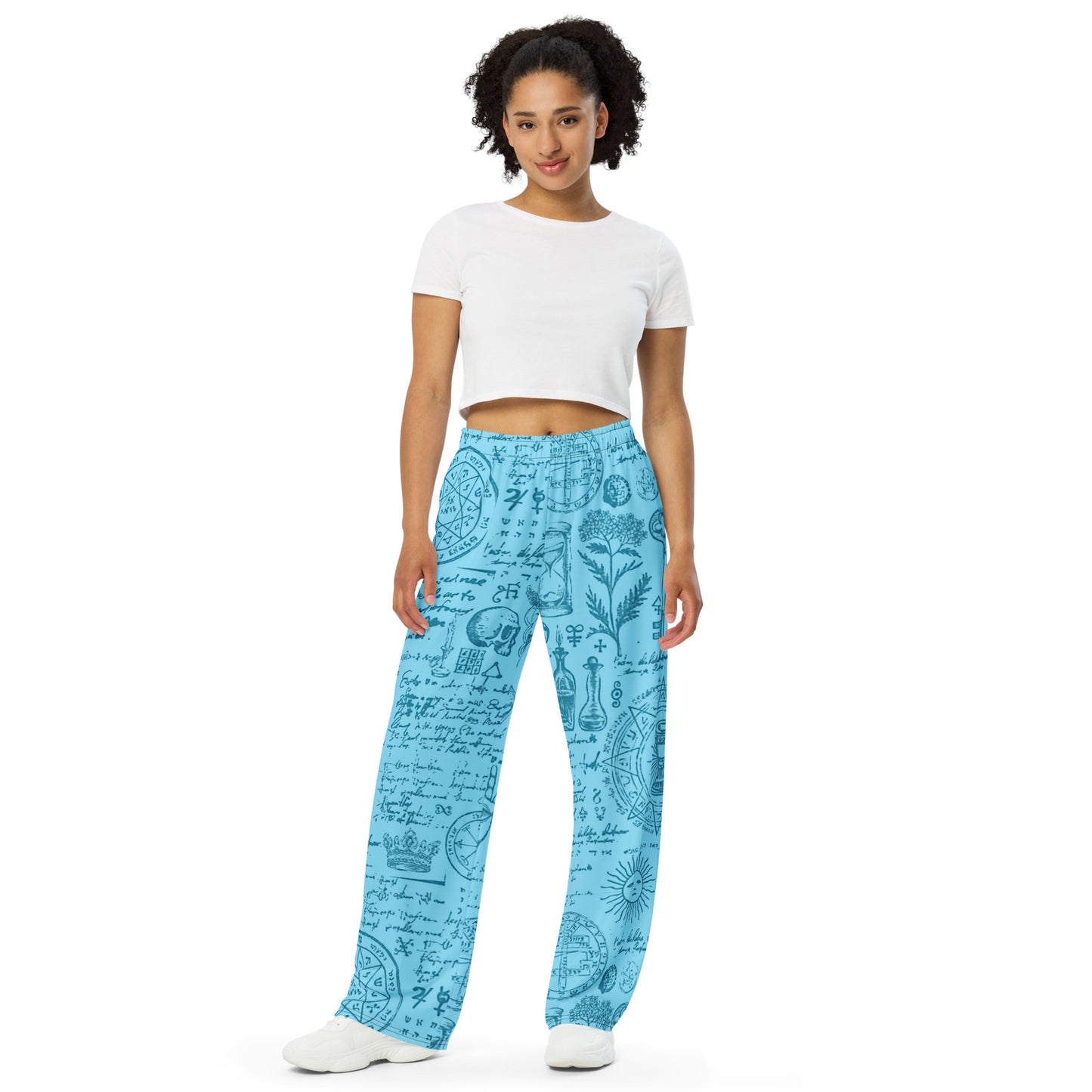 Alchemy Cyan Unisex Wide-Leg Pants (Geared Up Collection)